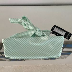 Gingham Bandeau Bikini Top